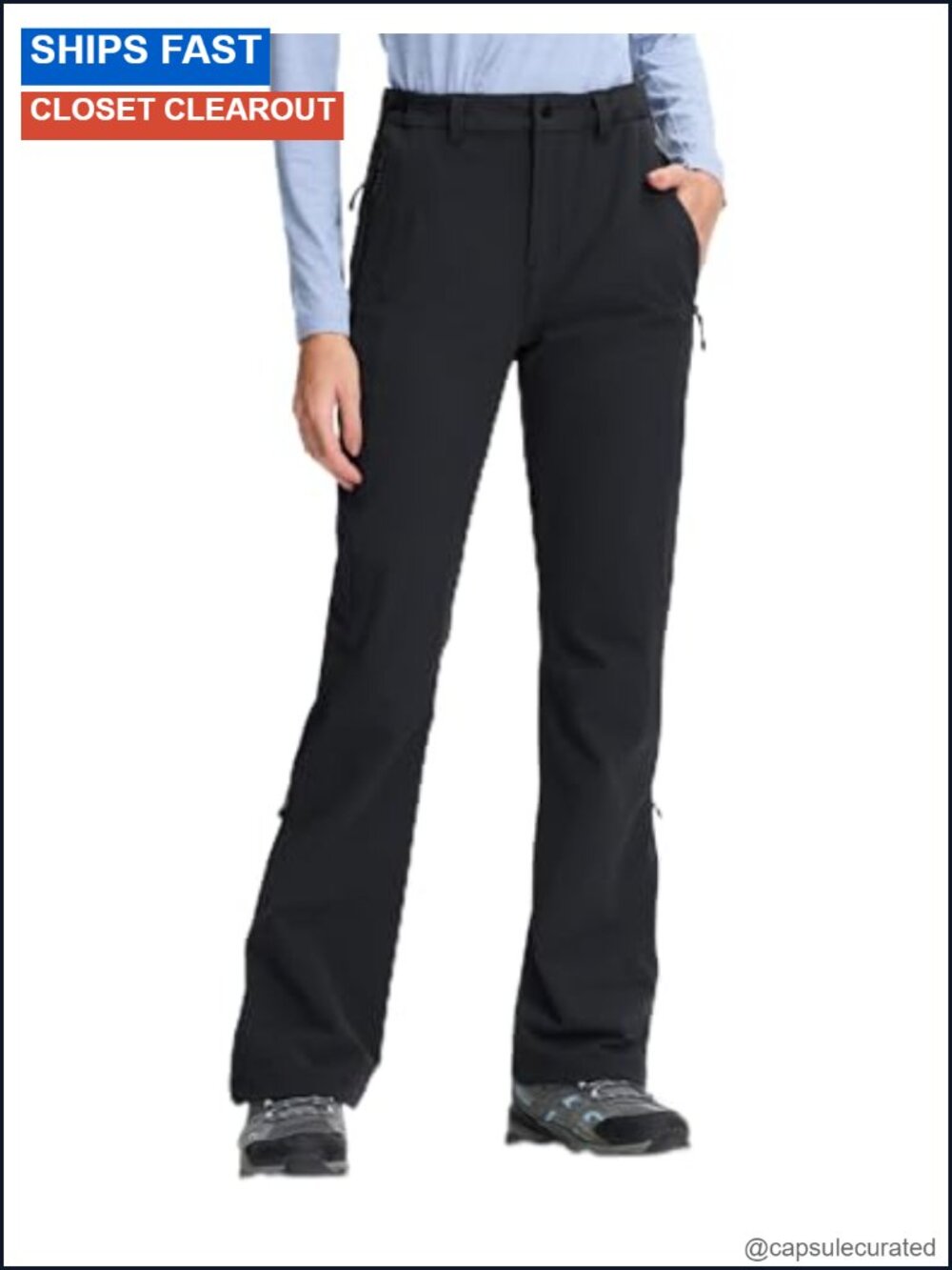 Women's Ripstop Hiking Pants Flared Quick Dry Water Resistant Cargo Travel
